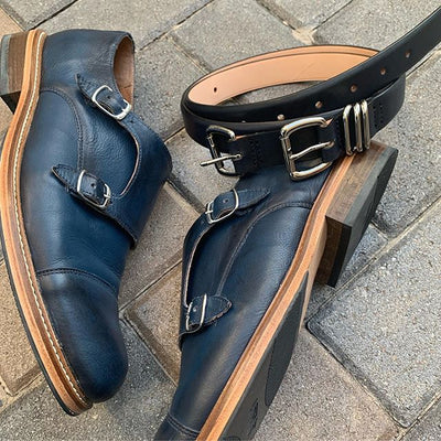When our navy double monk-strap...