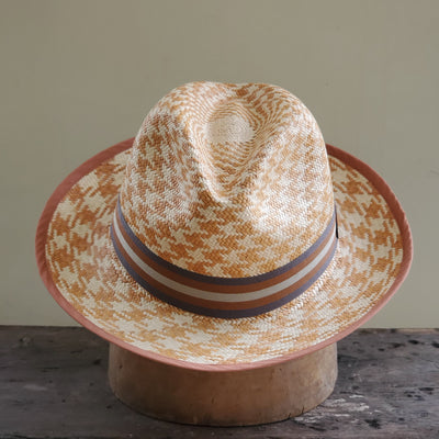 Panama straw fedora hat